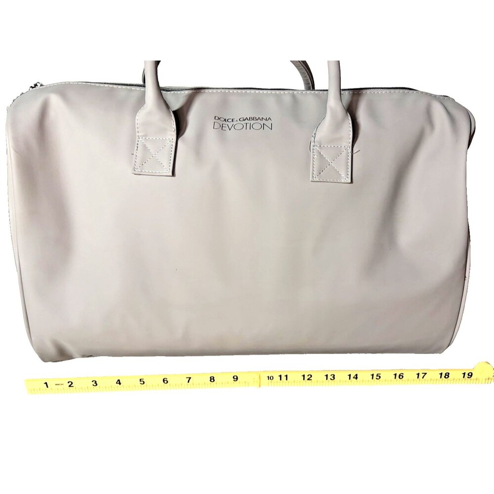 Dolce & Gabbana Devotion Duffel Bag Gray Weekender Gym Travel Bag Luxe
